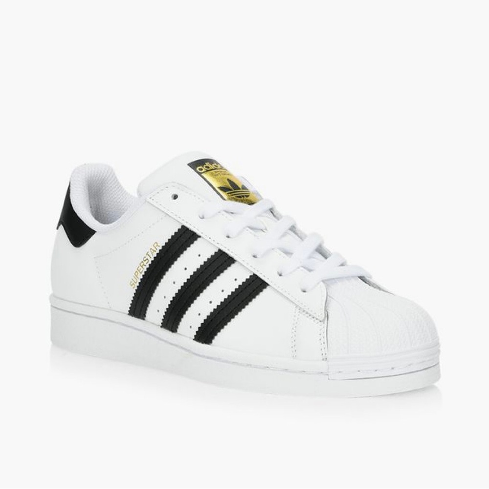 adidas Superstar White Black Gold Accents